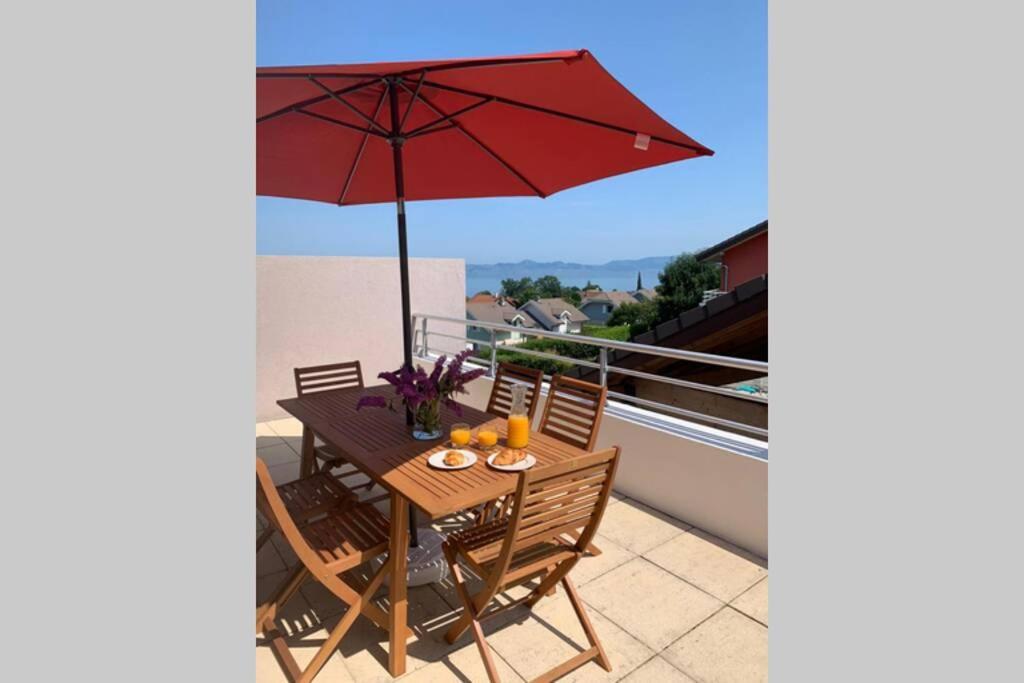 Superbe Appartement Au Calme Avec Vue Sur Le Lac. Évian-les-Bains Buitenkant foto